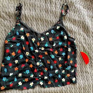 Sleeveless flower shirt size 14